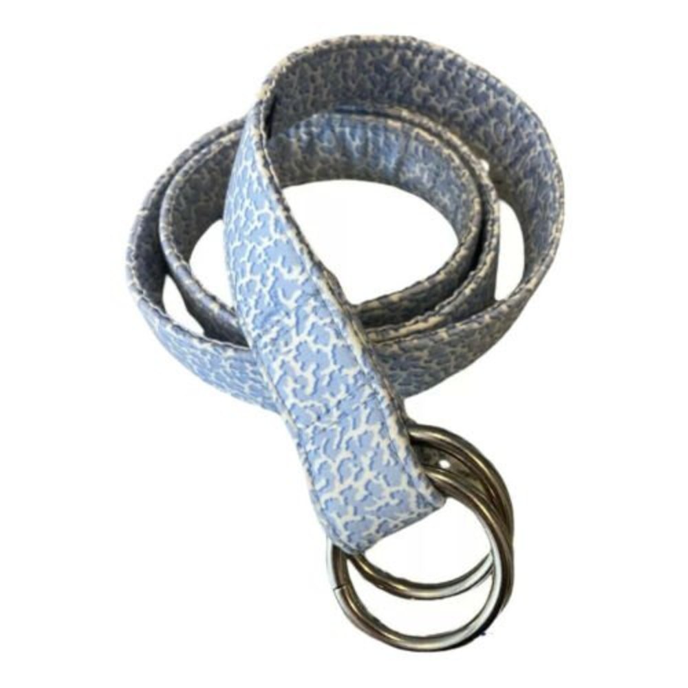 Vineyard Vines by Shep & Ian Belt Womens Size S Blue & White Double Ring Buckle